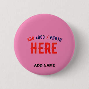 STYLISH MODERN CUSTOM CUTE HOT PINK VERIFIED BRAND 6 CM ROUND BADGE
