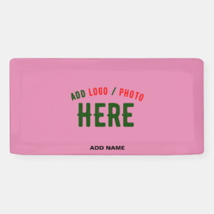 STYLISH MODERN CUSTOM CUTE HOT PINK VERIFIED BRAND BANNER