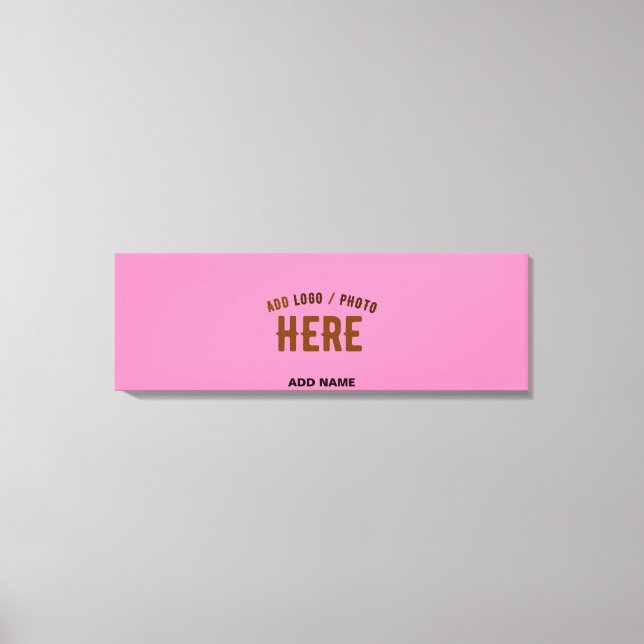 STYLISH MODERN CUSTOM CUTE HOT PINK VERIFIED BRAND CANVAS PRINT (Front)