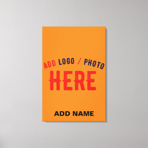 STYLISH MODERN CUSTOM DARK ORANGE VERIFIED BRANDED CANVAS PRINT