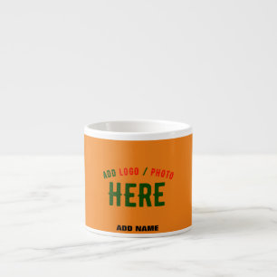 STYLISH MODERN CUSTOM DARK ORANGE VERIFIED BRANDED ESPRESSO CUP