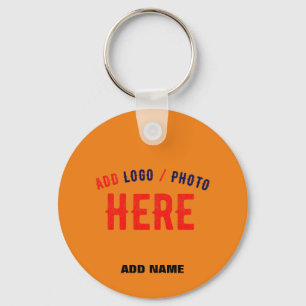STYLISH MODERN CUSTOM DARK ORANGE VERIFIED BRANDED KEY RING