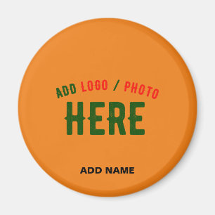 STYLISH MODERN CUSTOM DARK ORANGE VERIFIED BRANDED MAGNET