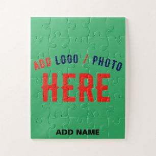 STYLISH MODERN CUSTOM EMERALD GREEN VERIFIED BRAND JIGSAW PUZZLE