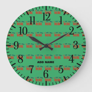 STYLISH MODERN CUSTOM EMERALD GREEN VERIFIED BRAND LARGE CLOCK