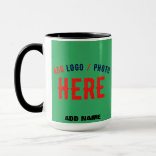 STYLISH MODERN CUSTOM EMERALD GREEN VERIFIED BRAND MUG