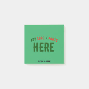 STYLISH MODERN CUSTOM EMERALD GREEN VERIFIED BRAND POST-IT NOTES