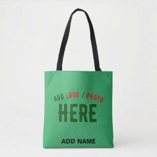 STYLISH MODERN CUSTOM EMERALD GREEN VERIFIED BRAND TOTE BAG