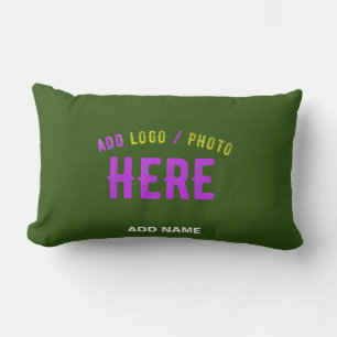 STYLISH MODERN CUSTOM FOREST GREEN VERIFIED BRAND LUMBAR CUSHION