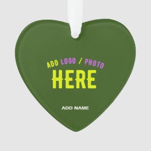 STYLISH MODERN CUSTOM FOREST GREEN VERIFIED BRAND ORNAMENT