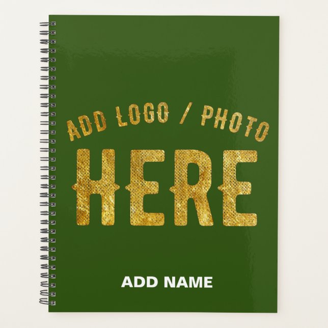 STYLISH MODERN CUSTOM FOREST GREEN VERIFIED BRAND PLANNER (Front)