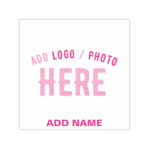 STYLISH MODERN CUSTOM FUSHIA PINK VERIFIED BRANDED SELF-INKING STAMP