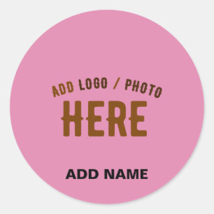 STYLISH MODERN CUSTOM HOT PINK VERIFIED BRANDED CLASSIC ROUND STICKER