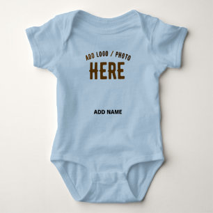 STYLISH MODERN CUSTOM LIGHT BLUE VERIFIED BRANDED BABY BODYSUIT