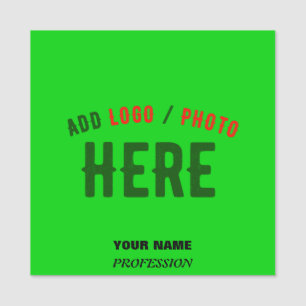 STYLISH MODERN CUSTOM LIME GREEN VERIFIED BRANDED NAME TAG