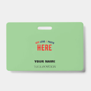 STYLISH MODERN CUSTOM MINT GREEN VERIFIED BRANDED ID BADGE