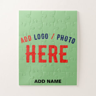 STYLISH MODERN CUSTOM MINT GREEN VERIFIED BRANDED JIGSAW PUZZLE
