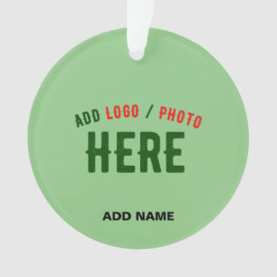 STYLISH MODERN CUSTOM MINT GREEN VERIFIED BRANDED ORNAMENT