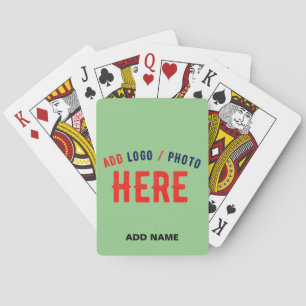 STYLISH MODERN CUSTOM MINT GREEN VERIFIED BRANDED PLAYING CARDS