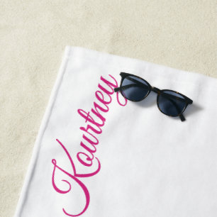 STYLISH MODERN CUSTOM NAME BRIDE BACHELOR PARTY BEACH TOWEL
