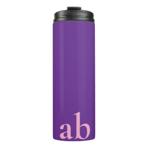 STYLISH MODERN CUSTOM NAME PURPLE GYM TRAVEL THERMAL TUMBLER