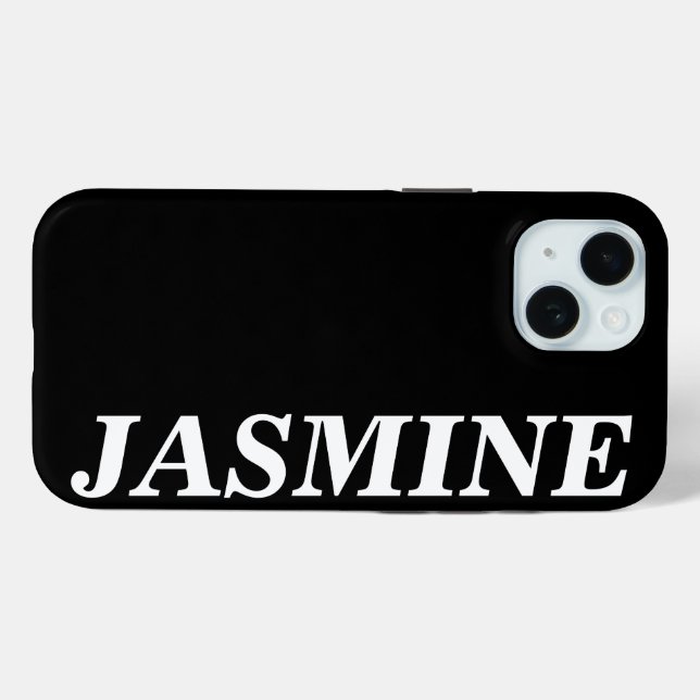 STYLISH MODERN CUSTOM NAME SOLID BLACK COLOUR Case-Mate iPhone CASE (Back (Horizontal))