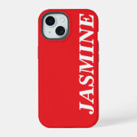 STYLISH MODERN CUSTOM NAME SOLID RED COLOUR