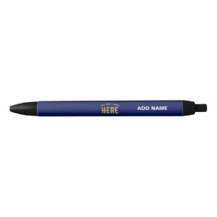 STYLISH MODERN CUSTOM NAVY BLUE VERIFIED BRANDED BLACK INK PEN