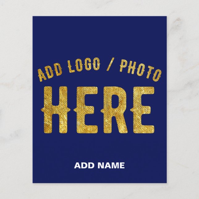 STYLISH MODERN CUSTOM NAVY BLUE VERIFIED BRANDED FLYER (Front)