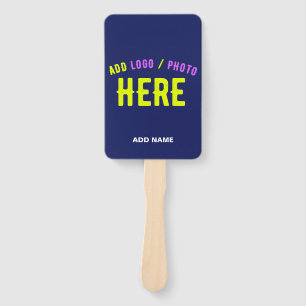 STYLISH MODERN CUSTOM NAVY BLUE VERIFIED BRANDED HAND FAN