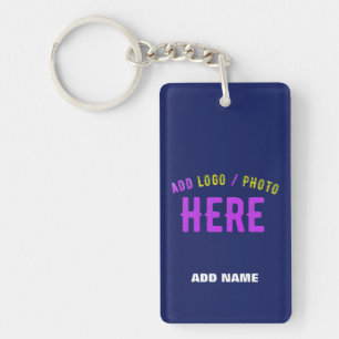 STYLISH MODERN CUSTOM NAVY BLUE VERIFIED BRANDED KEY RING