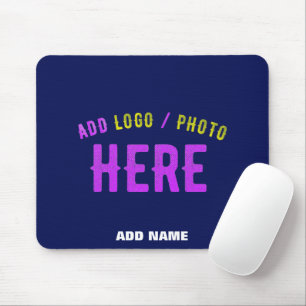 STYLISH MODERN CUSTOM NAVY BLUE VERIFIED BRANDED MOUSE PAD