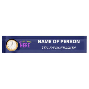 STYLISH MODERN CUSTOM NAVY BLUE VERIFIED BRANDED NAMEPLATE