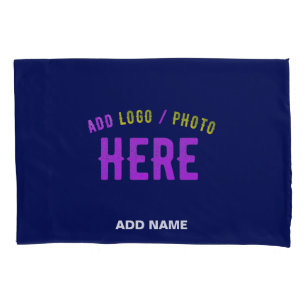 STYLISH MODERN CUSTOM NAVY BLUE VERIFIED BRANDED PILLOWCASE