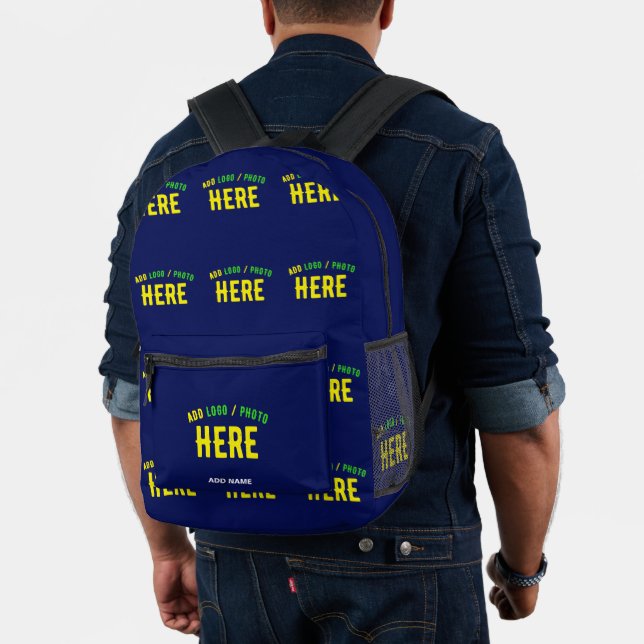 STYLISH MODERN CUSTOM NAVY BLUE VERIFIED BRANDED PRINTED BACKPACK (Insitu (Model))
