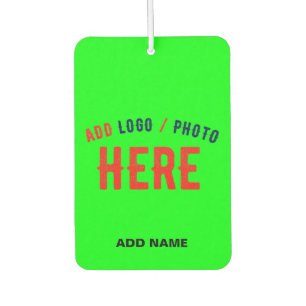 STYLISH MODERN CUSTOM NEON GREEN VERIFIED BRANDED CAR AIR FRESHENER