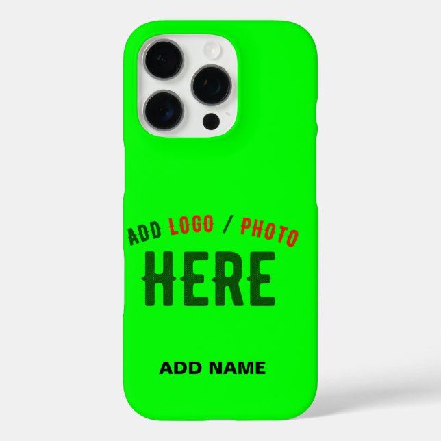 STYLISH MODERN CUSTOM NEON GREEN VERIFIED BRANDED Case-Mate iPhone CASE (Back)