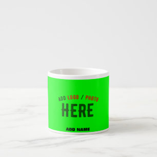 STYLISH MODERN CUSTOM NEON GREEN VERIFIED BRANDED ESPRESSO CUP