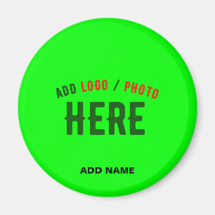 STYLISH MODERN CUSTOM NEON GREEN VERIFIED BRANDED MAGNET