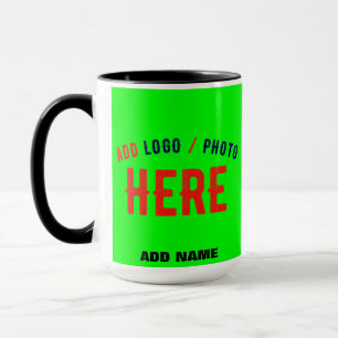 STYLISH MODERN CUSTOM NEON GREEN VERIFIED BRANDED MUG
