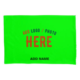 STYLISH MODERN CUSTOM NEON GREEN VERIFIED BRANDED PILLOWCASE