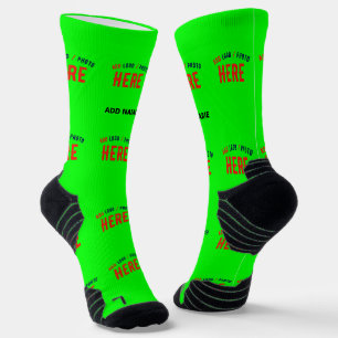 STYLISH MODERN CUSTOM NEON GREEN VERIFIED BRANDED SOCKS
