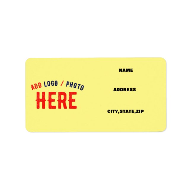 STYLISH MODERN CUSTOM PASTEL YELLOW VERIFIED BRAND LABEL (Front)