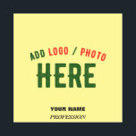 STYLISH MODERN CUSTOM PASTEL YELLOW VERIFIED BRAND NAME TAG<br><div class="desc">THIS IS A DESIGN FITTING FOR EVERYONE.YOU CAN CHANGE, RESIZE OR ADD LOGO, PHOTO, TEXT AND COLOURS THE WAY YOU LIKE.THANK YOU.</div>