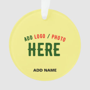 STYLISH MODERN CUSTOM PASTEL YELLOW VERIFIED BRAND ORNAMENT