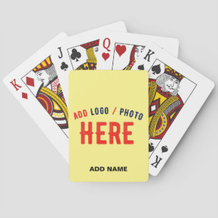 STYLISH MODERN CUSTOM PASTEL YELLOW VERIFIED BRAND PLAYING CARDS