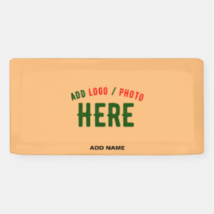 STYLISH MODERN CUSTOM PEACH ORANGE VERIFIED BRAND BANNER