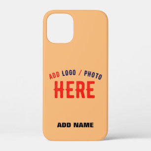 STYLISH MODERN CUSTOM PEACH ORANGE VERIFIED BRAND iPhone 12 MINI CASE