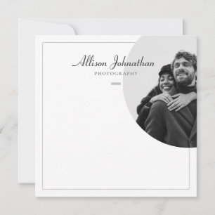 Stylish Modern Custom Photo Black and White Card