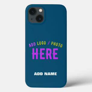 STYLISH MODERN CUSTOM PRUSSIAN BLUE VERIFIED BRAND iPhone 13 CASE